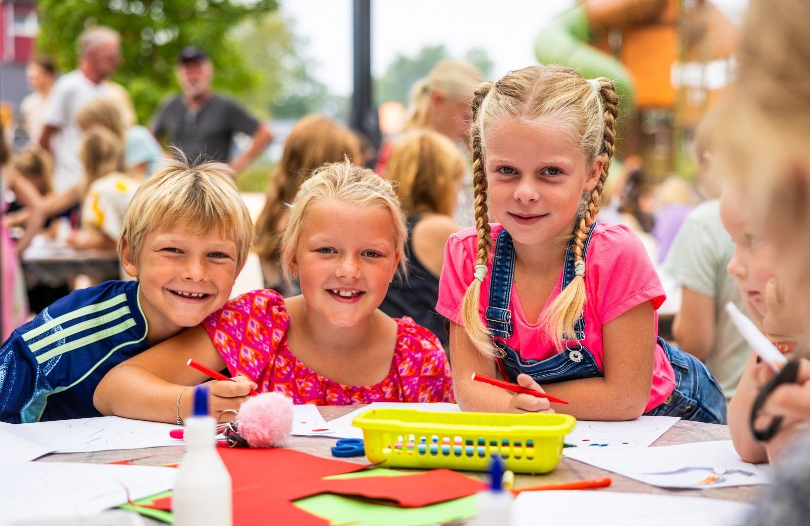 Children's campsite with animation